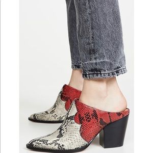 Schutz Destiny Snake Print Mule